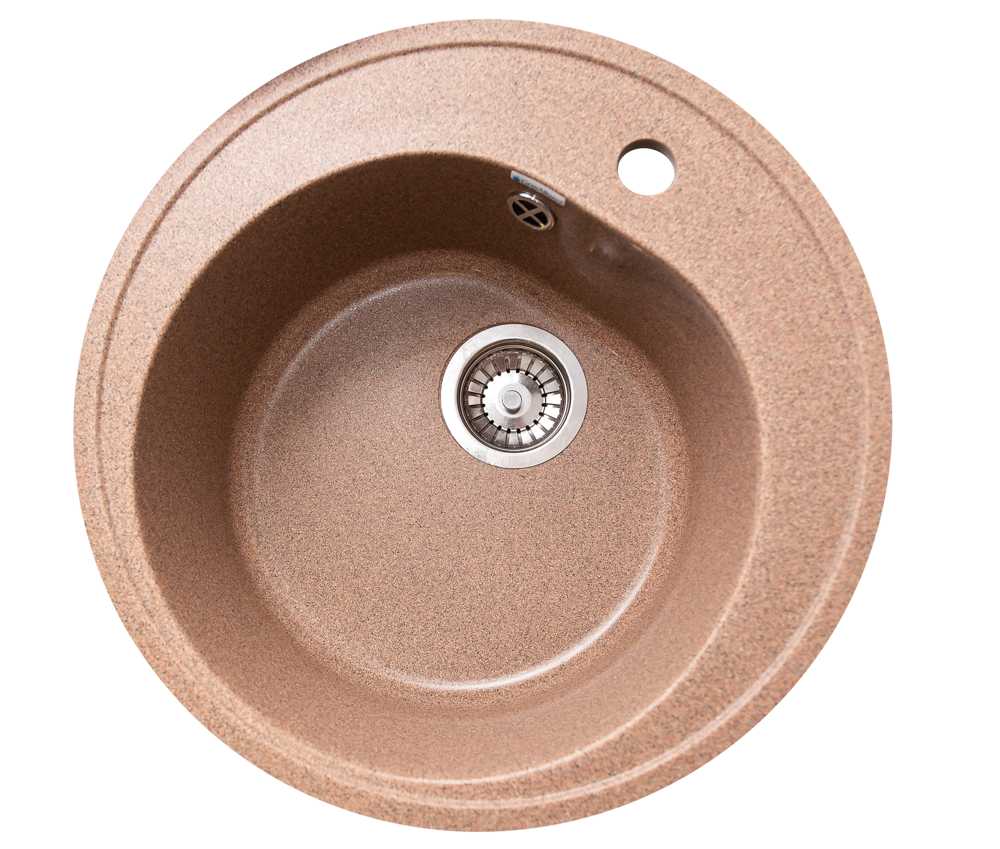 Мойка каменная GranAlliance G-10 d500 круглая ТЕРРАКОТ (405)