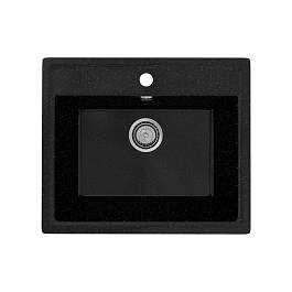 PR-M 565-004 Мойка Practik 565х495 ЧЕРНЫЙ ОНИКС без сифона