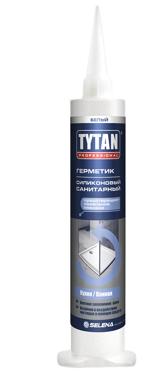 Герметик силиконовый санитарный TYTAN Professional 80мл. Белый  