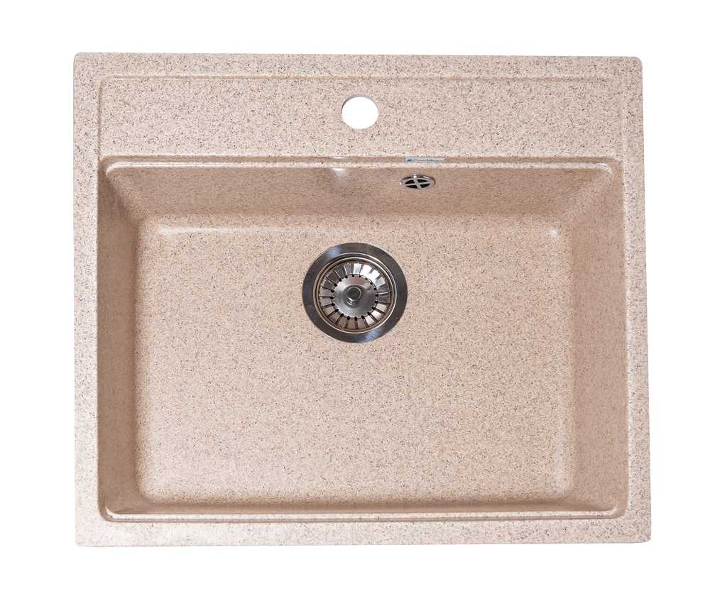 Мойка каменная GranAlliance G-21 (551х492) прямоугольная ПЕСОК (U104)