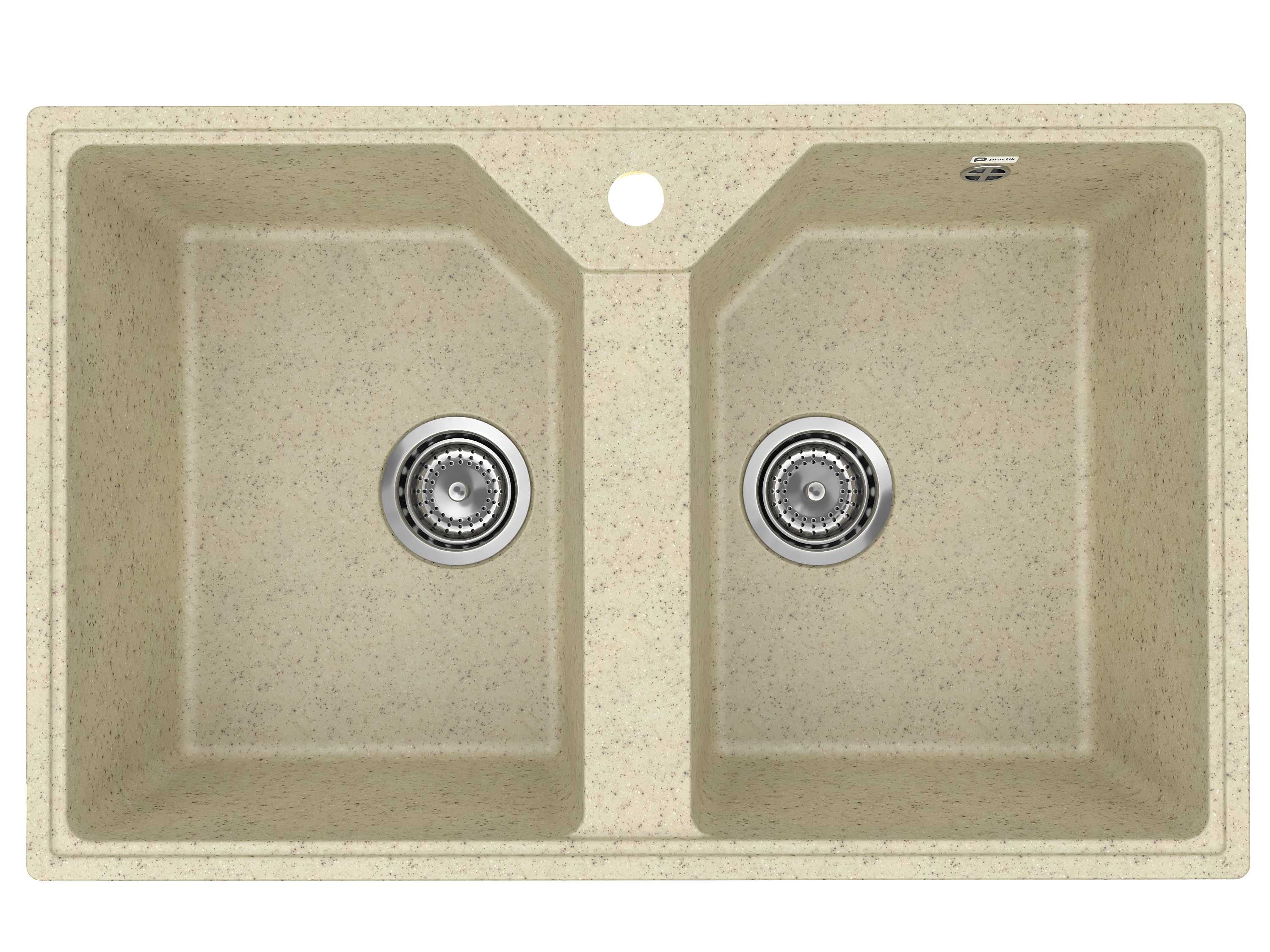 PR-M 770-002 Мойка Practik 770х490мм СЛОНОВАЯ КОСТЬ без сифона