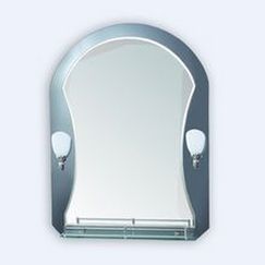 610А Accoona Зеркало 80x60 с полочкой + 2 светильника