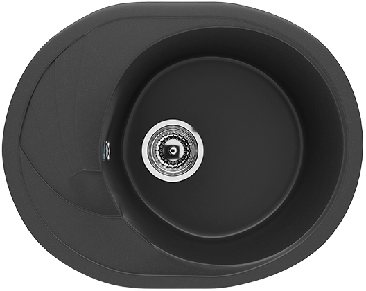 U-403-344 Мойка Ulgran 580*470 мини-овал УЛЬТРА-ЧЕРНАЯ