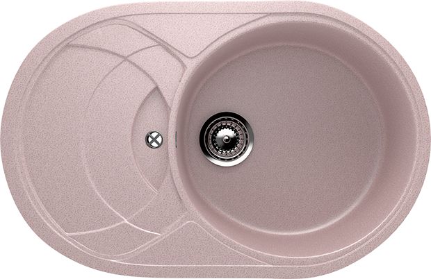 U110-315 Мойка Ulgran 780*500 овал РОЗОВАЯ**