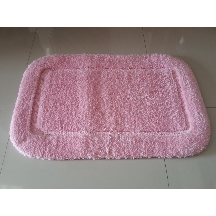 Коврик для ванной 1-пр Lux Border ПЛЮШ 50x80 Pink