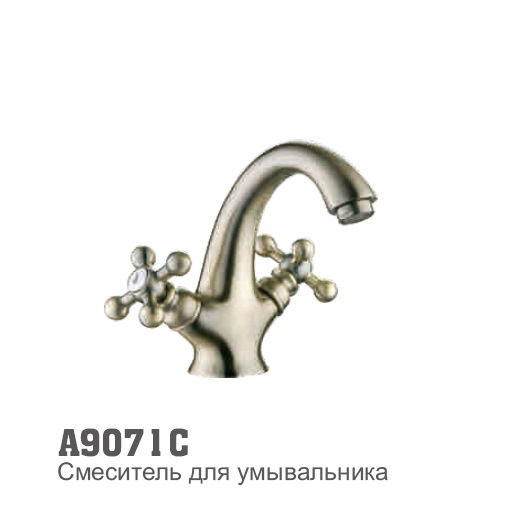 C9071C Аccoona Смеситель для умывальника 1/2 кер БРОНЗА (1/10)