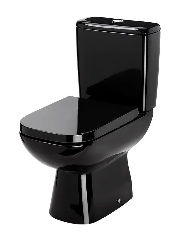 Унитаз напольный безободковый "NORDEN" Soft-Close черный /Wanfald/