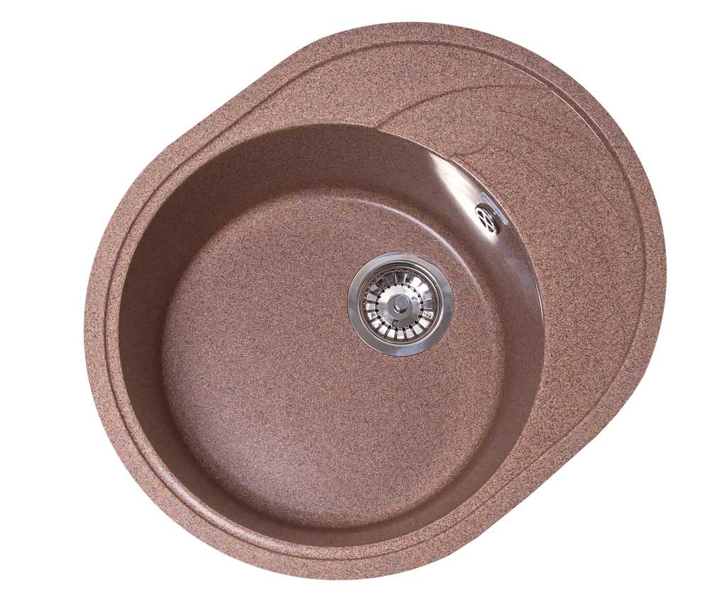 Мойка каменная GranAlliance G-33 (575х470) круглая ТЕРРАКОТ (U403)
