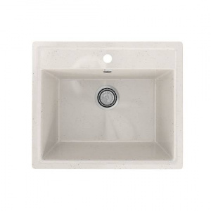 PR-M 565-001 Мойка Practik 565х495 БЕЛЫЙ КАМЕНЬ без сифона