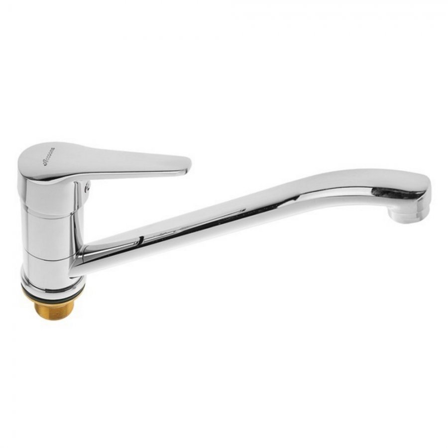 44109 Accoona Смеситель д/кухни с гайкой. Латунь/Хром (1/10)