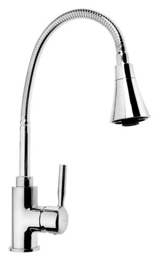 4890-4 Accoona Смеситель д/кухни гибкий излив+гайка 2 режима