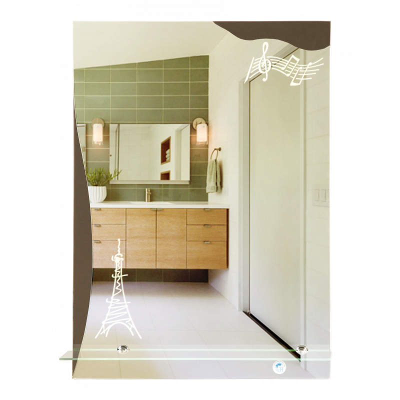 Зеркало "Париж" 490x680мм В126 без полки**