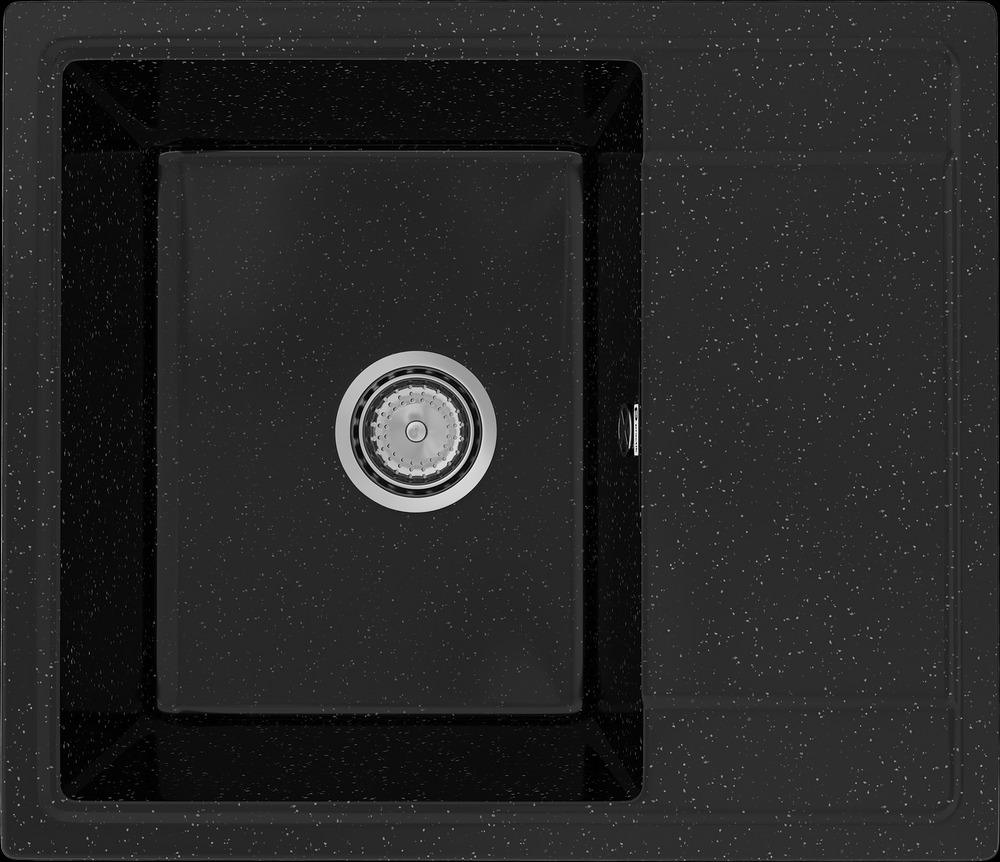 PR-M 575-004 Мойка Practik 575х495 ЧЕРНЫЙ ОНИКС без сифона