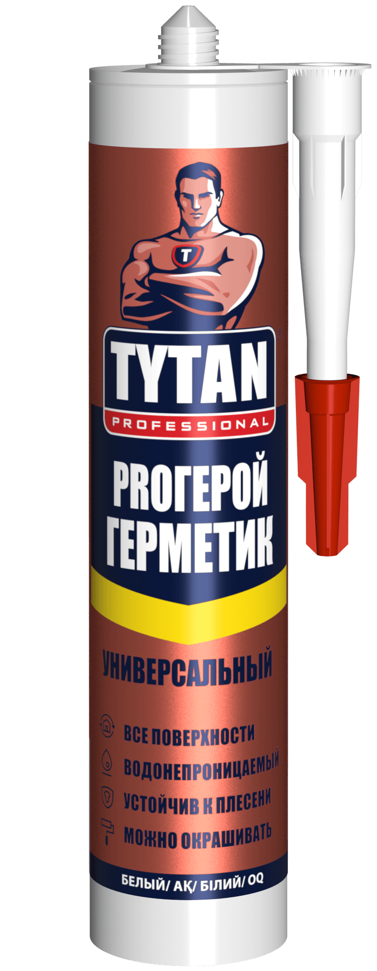Герметик силиконовый универсальный TYTAN Professional PROГЕРОЙ 280мл. Бесцветный