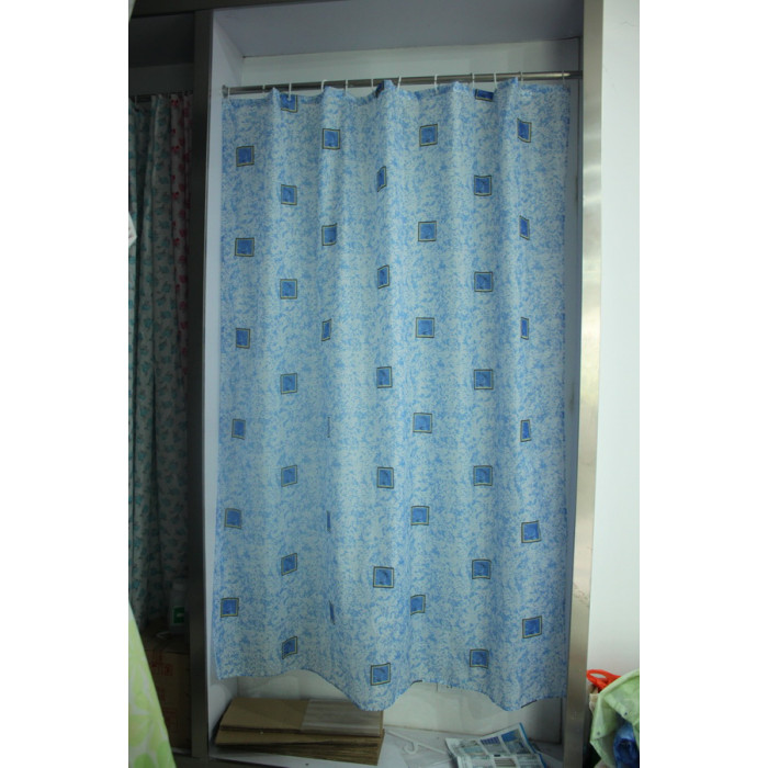 Шторы для ванной полиэстер ЭКОНОМ (ткань) 180*200 ZALEL YQL 1170 blue
