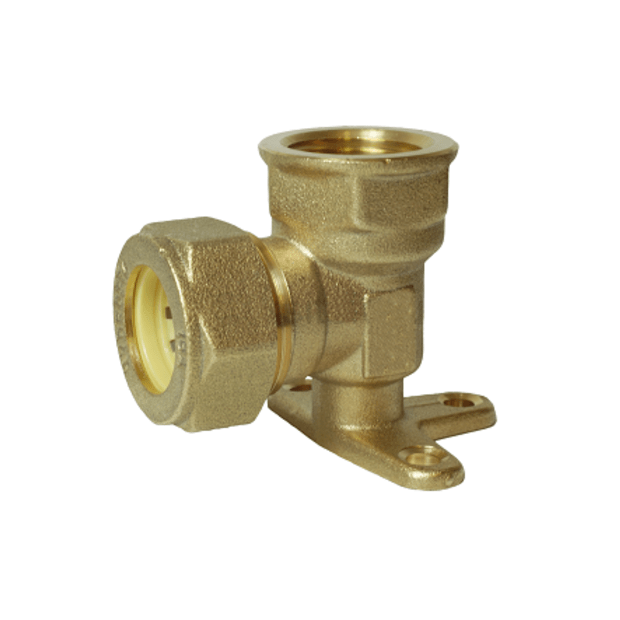 Уголок с креплением обжимной медный 20X3/4"F VPL204 "VER-PRO" (60/10шт)
