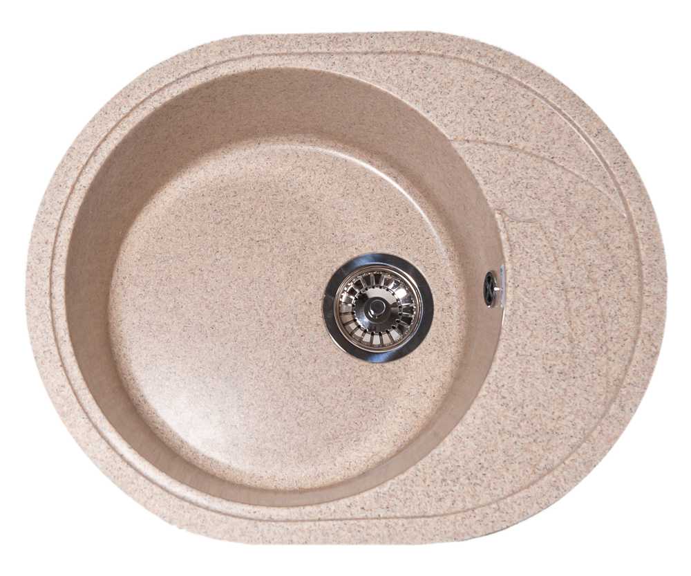 Мойка каменная GranAlliance G-33 (575х470) круглая ПЕСОК (U403)