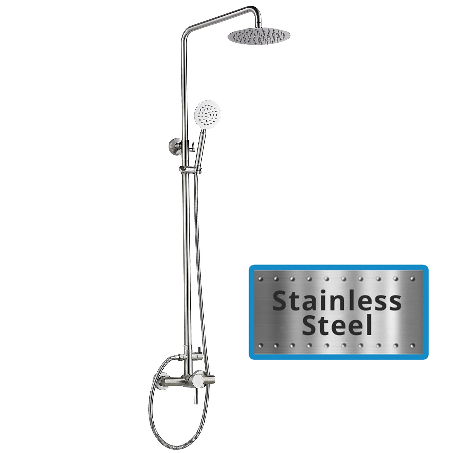 EZA16-A090 G-LAUF Душевая стойка "зонт" (1/4). Нерж