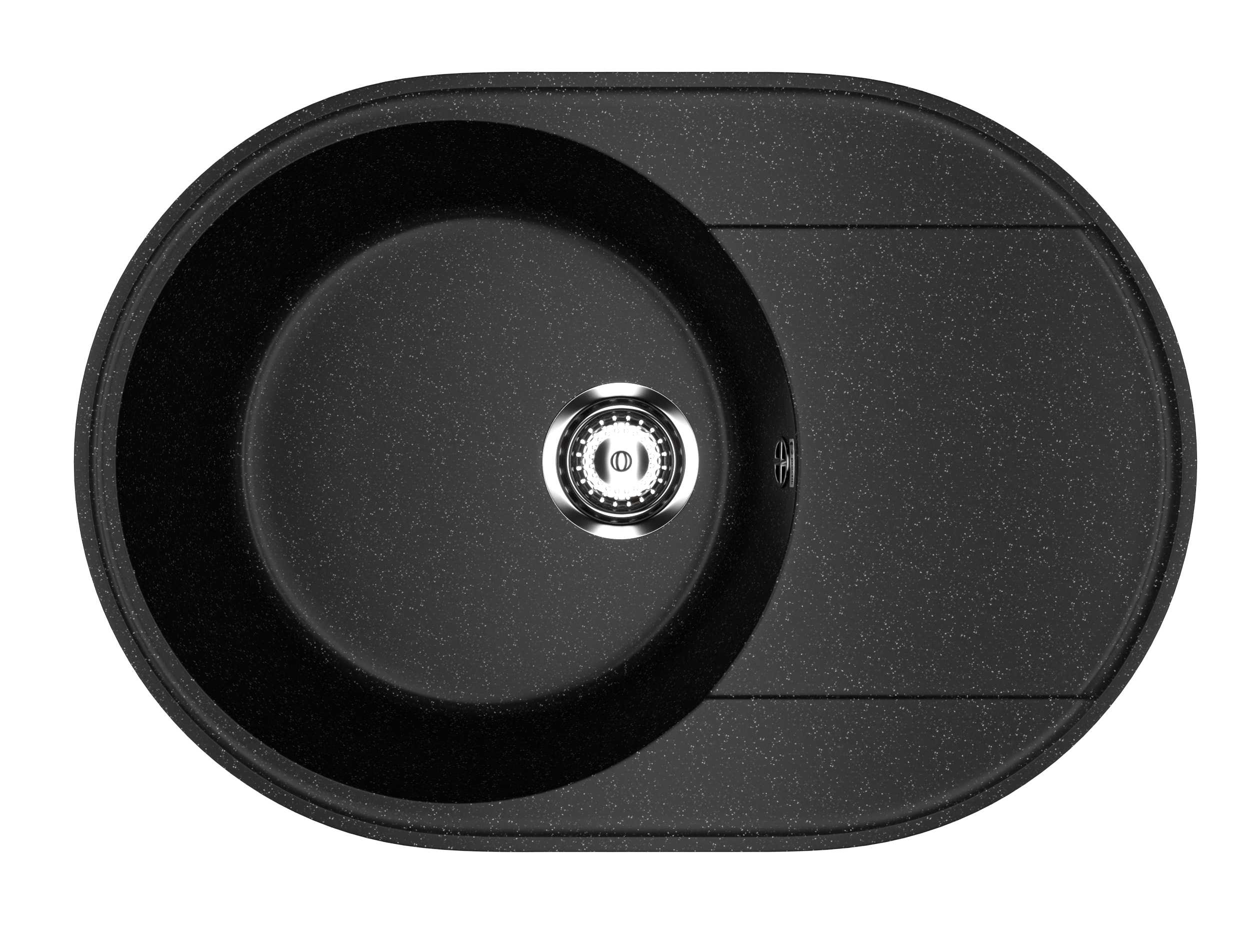 PR-M 610-004 Мойка Practik 610х470мм ЧЕРНЫЙ ОНИКС без сифона