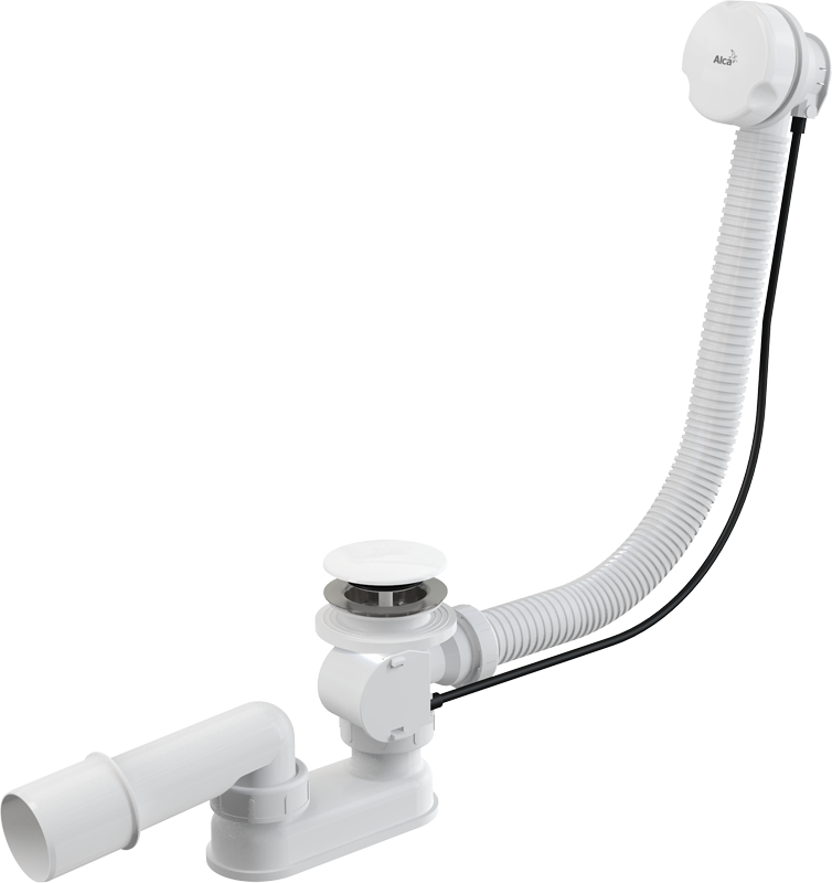 A51BМ Сифон для ванны, автомат, белый 