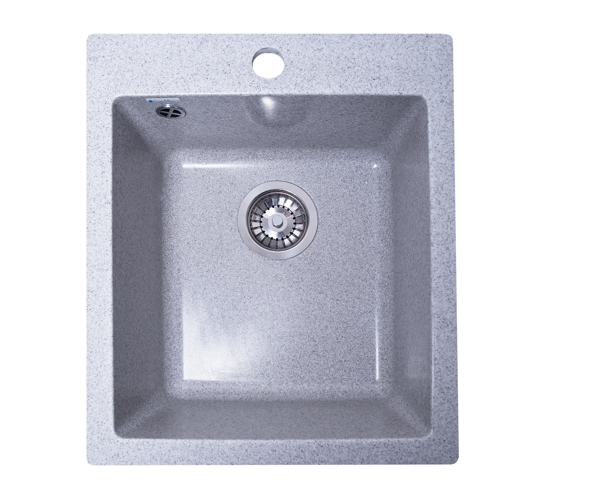 Мойка каменная GranAlliance G-24 (492х417) прямоугольная СЕРЫЙ (U404)