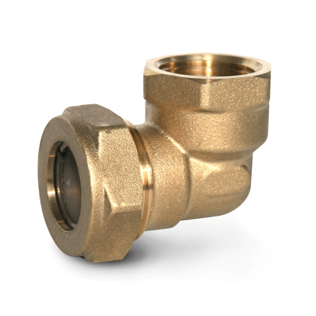 Уголок обжимной медный 15X1/2"F VPR153 "VER-PRO" (160/10шт)