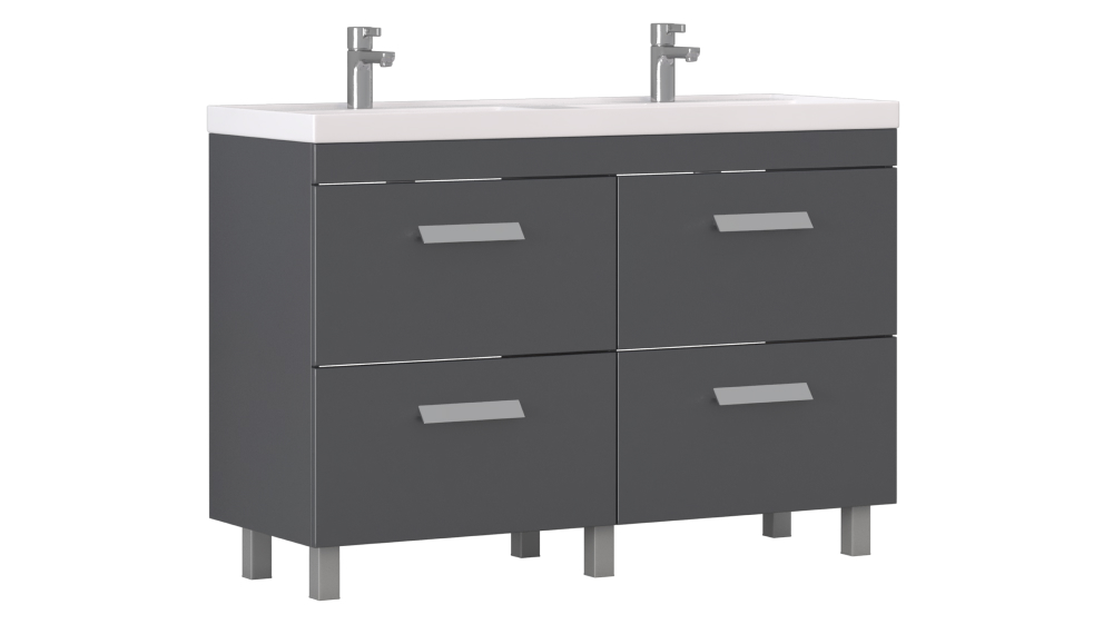 VELVEX Тумба напольная Orlando1200-0-4 (Classica) графит