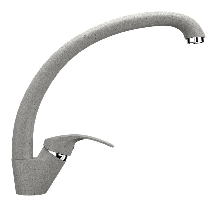 U-007-310 Смеситель Ulgran высокий нос СЕРЫЙ