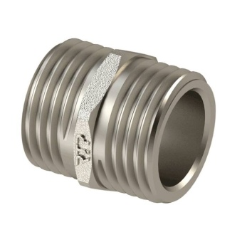 Ниппель латунный никелирован. 1 1/2" Ш, РТП 29282