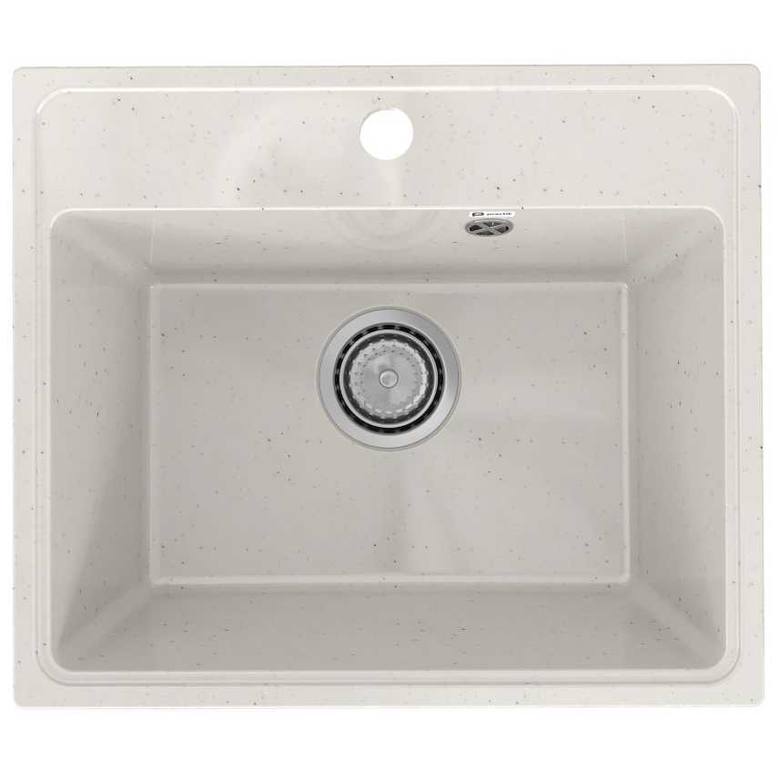 PR-M 490-001 Мойка Practik 490х420мм БЕЛЫЙ КАМЕНЬ без сифона