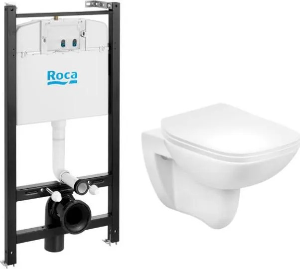 ROCA ПЭК Roca Debba  Инсталляция+унитаз Rimless+сидение Silm 893104970