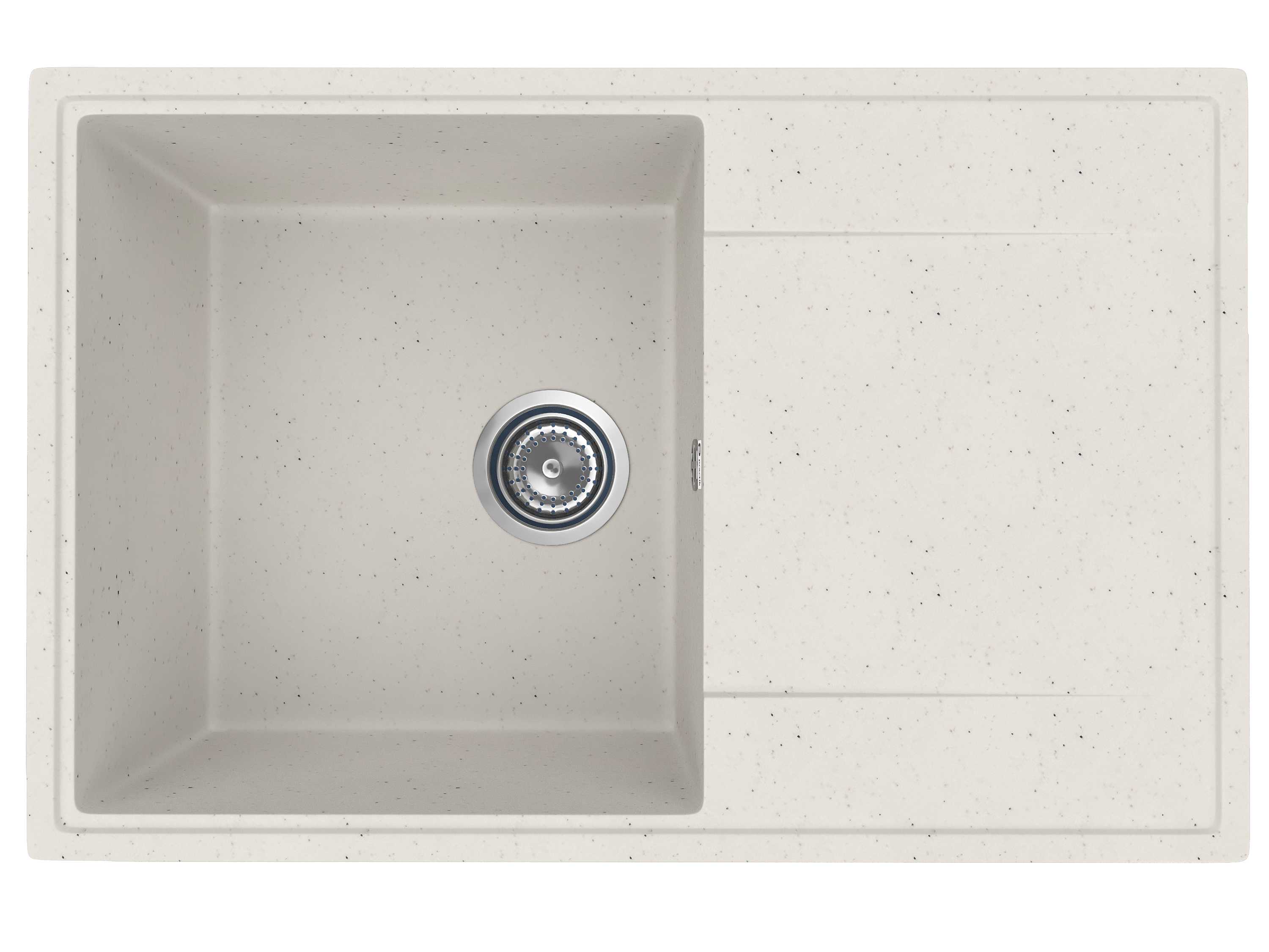 PR-M 735-001 Мойка Practik 475х735мм БЕЛЫЙ КАМЕНЬ без сифона