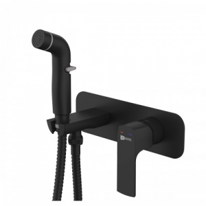 LeMark LM7220BL URSUS Смеситель с гигиеническим душем встраеваемый. Черный