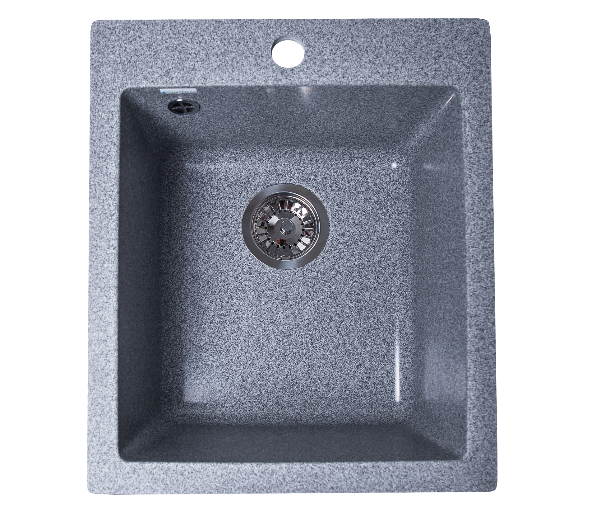 Мойка каменная GranAlliance G-24 (492х417) прямоугольная ТЁМНО-СЕРЫЙ (U404)