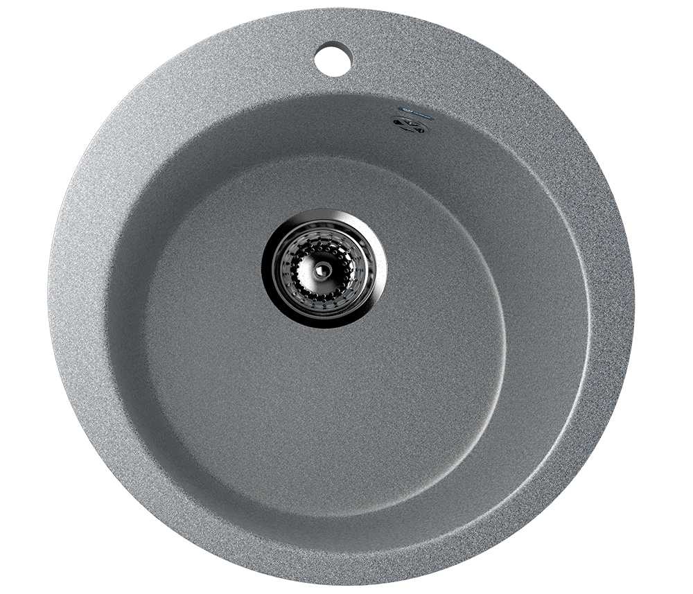 U-405-309 Мойка Ulgran d495 крулая ТЕМНО-СЕРЫЙ