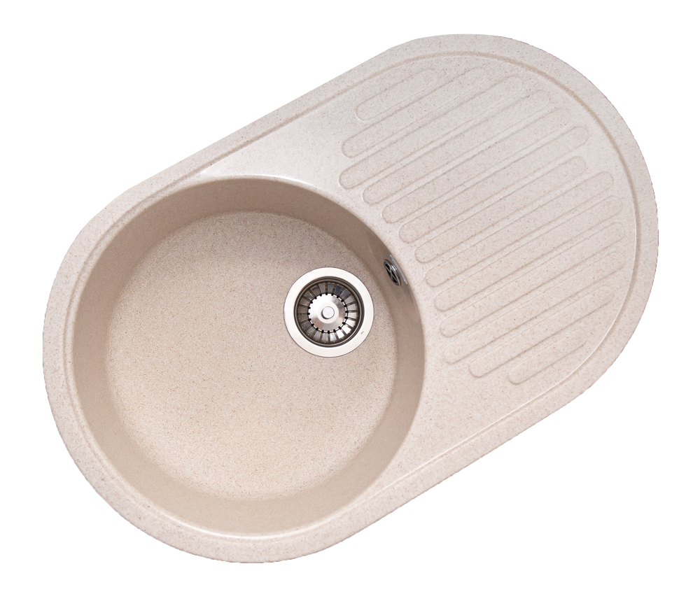 Мойка каменная GranAlliance G-30 (717х455) круглая БЕЖЕВЫЙ (U107)