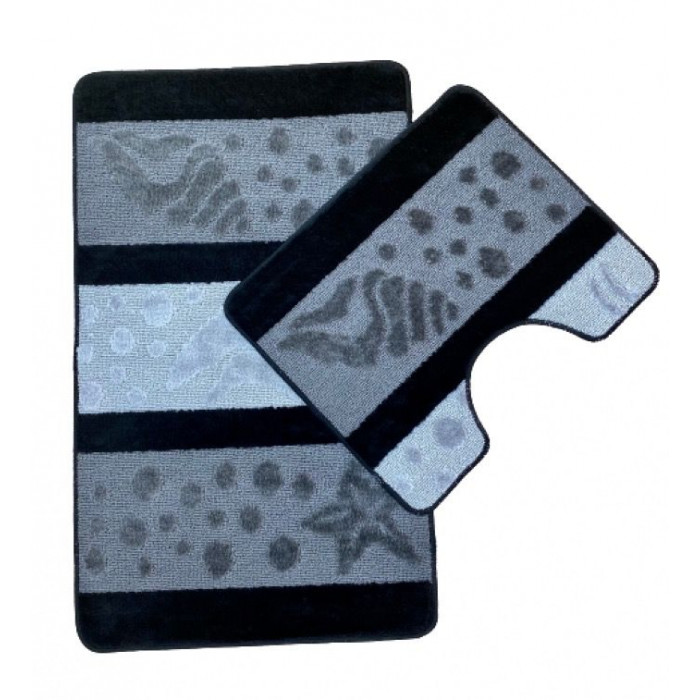 Набор ковриков Zalel 2-пр HURREM 60х100/50х60 Black