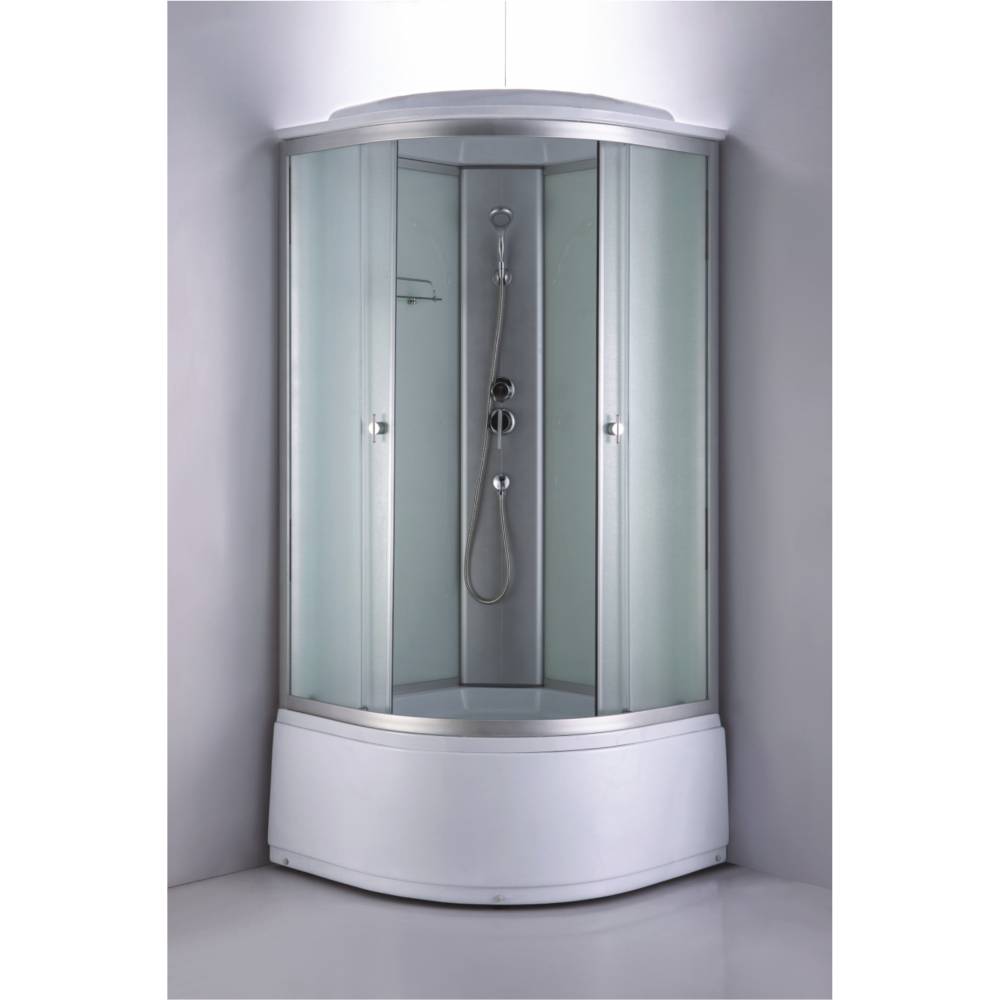 *Душ. кабина 90x90x215 ВМ-8811Е выс. поддон; зад. стенка:белая; стекло матовое