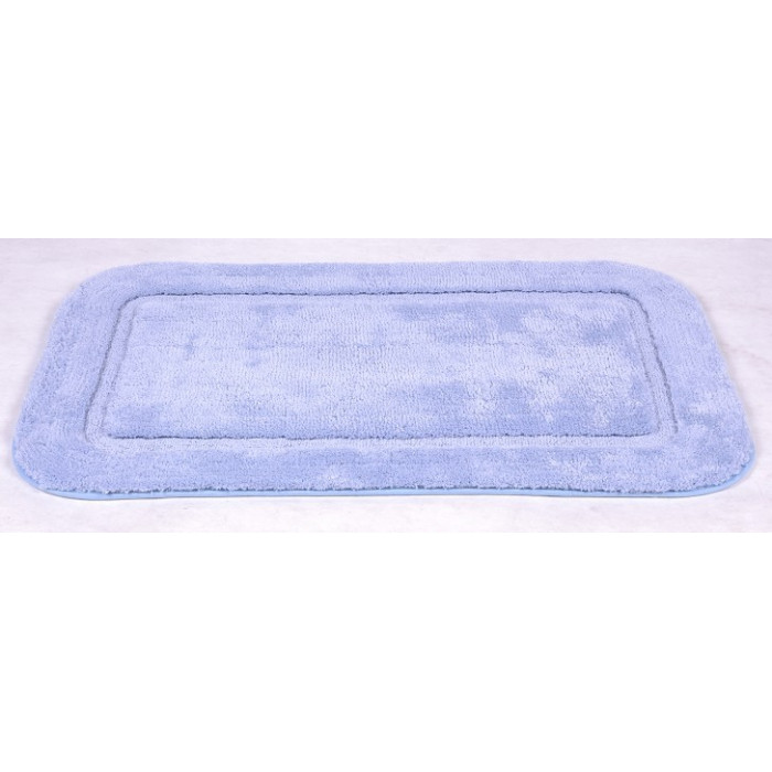 Коврик для ванной 1-пр Lux Border ПЛЮШ 50x80 Ligt-Blue