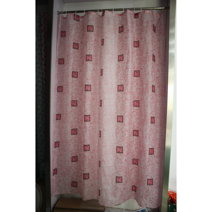 Шторы для ванной полиэстер ЭКОНОМ (ткань) 180*200 ZALEL YQL 1170 pink