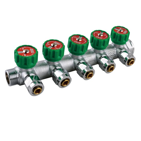 VER405 Коллектор регул с еврокон 3/4"х16-5вых ViEiR (1/25)