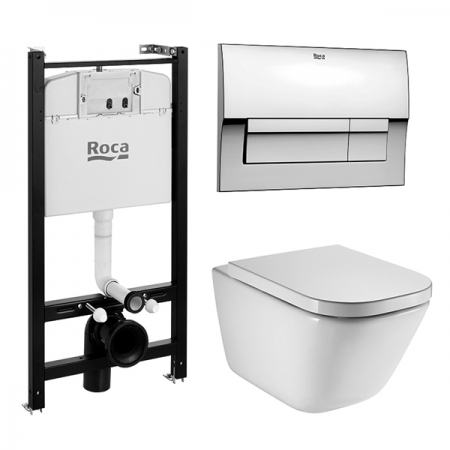 ROCA ПЭК GAP Инсталляция+унитаз+сиденье+кнопка 893104100