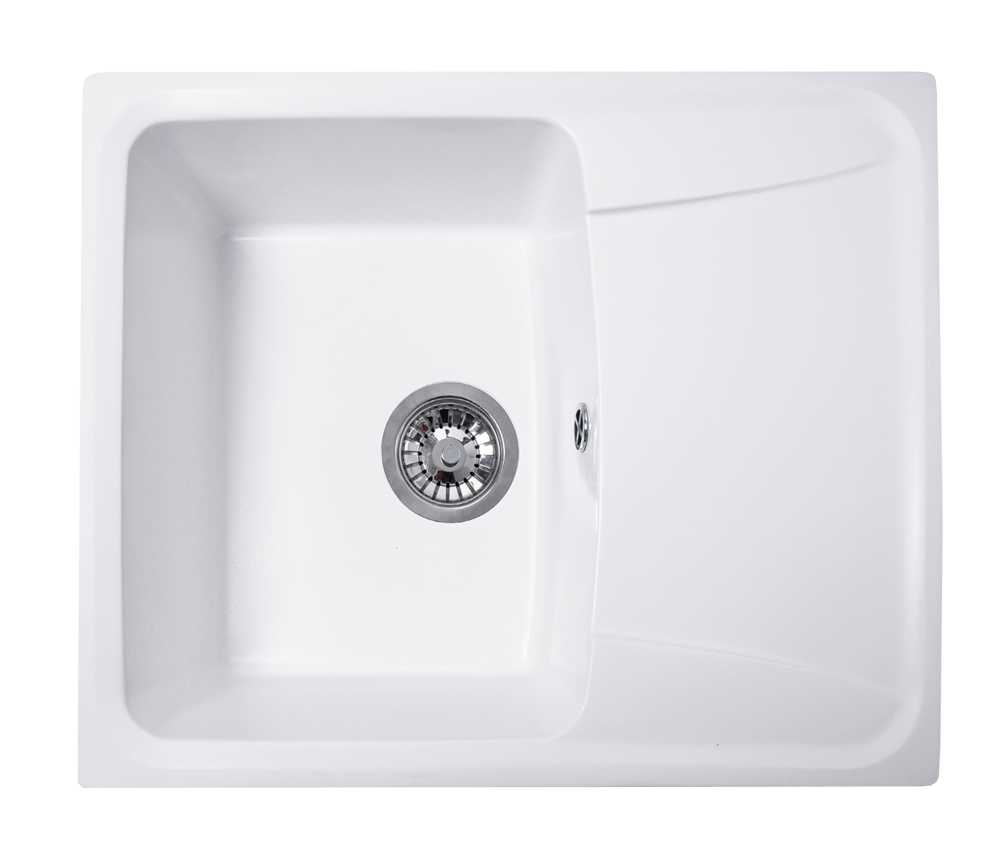 Мойка каменная GranAlliance G-22 (580х470) прямоугольная МОЛОЧНЫЙ (U201)