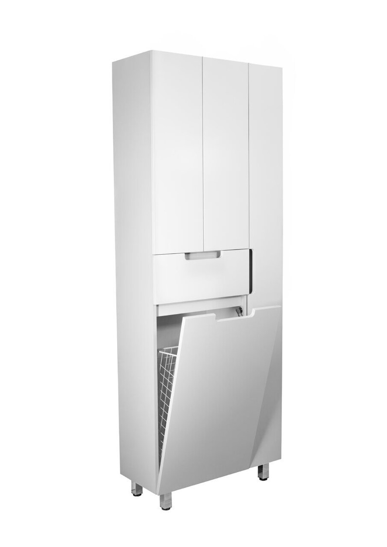 SL Пенал напольный "ОПТИМА"  700 1 ящ. корзина+отделение под халаты