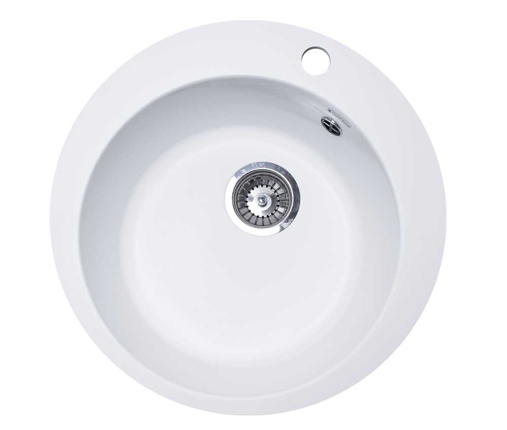 Мойка каменная GranAlliance G-11 d495 круглая МОЛОЧНЫЙ (U101)