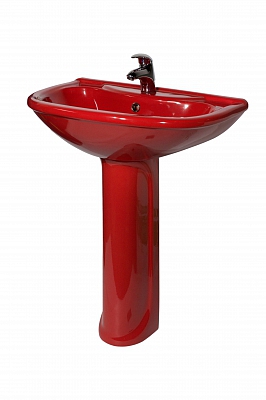 Умывальник с пъедесталом "Престиж" КРАСНЫЙ /Ст. Оскол/