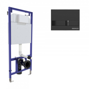 BERGES ПЭК NOVUM L6 с кнопкой Soft Touch Черный глянец 040216