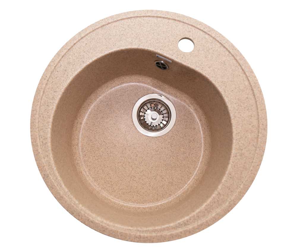 Мойка каменная GranAlliance G-10 d500 круглая ПЕСОК (405)