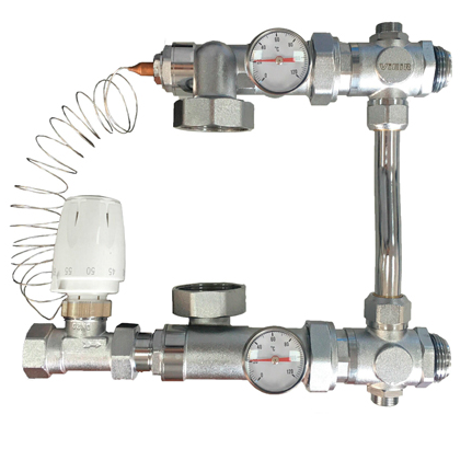 Насосно-смесительный узел для теплого пола 130мм 10БАР VR206 ViEiR (5)