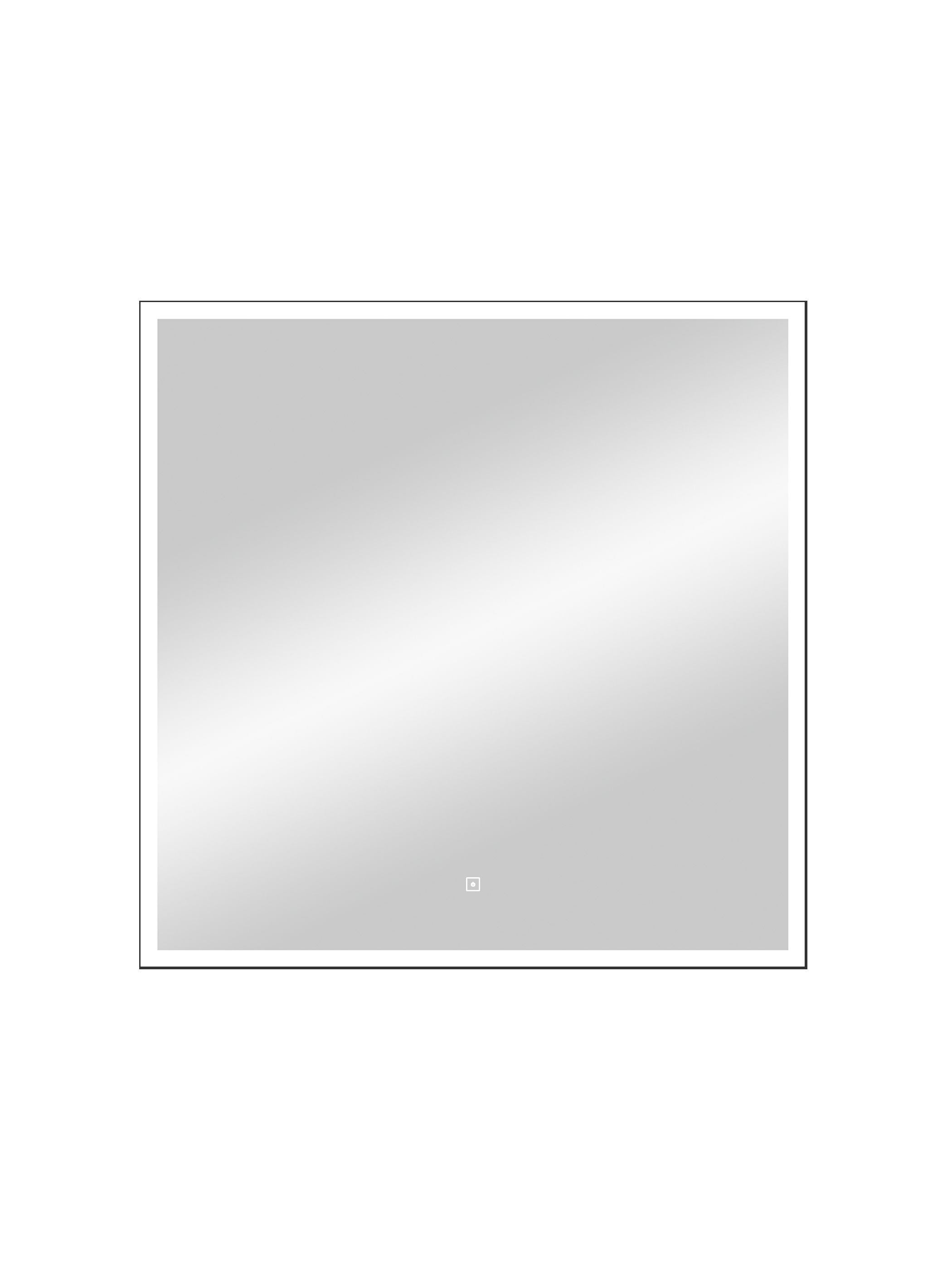 Зеркало с Led-подсв. "Frame Black" 800х800 сенсор ЗЛП1175**